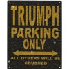 TRACY'S SIGNS 8X10in TRIUMPH PARKING SIGN RUSTIC STYLE 8x10in 20x25cm