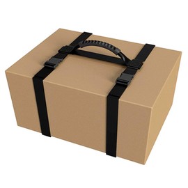 Box Carrying Strap with Handle - SnowGesh Portable Handle Securing Straps for Heavy Boxes, Moving Straps Adjustable H-Style Lifting Belt, Ideal for Moving, Luggage, Groceries