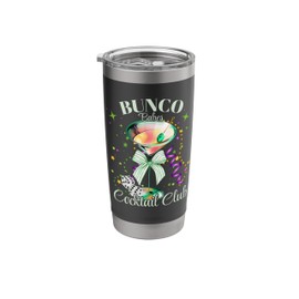 Mardi Gras Bunco Babes Cocktail Club Bunco Night Matching Stainless Steel Insulated Tumbler