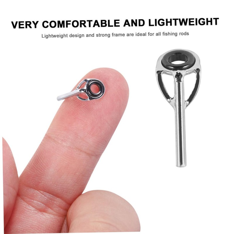 Kisangel 16pcs Stainless Steel Fishing Rod Guide Rings Set with