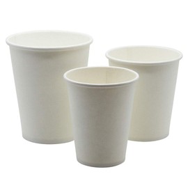 HOT BARGAINS, 100 x 8oz Single Wall White Paper Cups for Hot Drinks Premium Disposable Coffee/Tea Paper Cups Perfect for Your Home, Café, Work, Parties or Outdoors. (White, 8OZ)