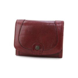 Dakota DA-32006 Women's Bi-fold Wallet, L-Shaped Zipper, Genuine Leather, red (bordeaux)