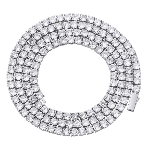 TOPGRILLZ Tennis Necklace Chain for Men 1Row 4mm/6mm 14K Gold