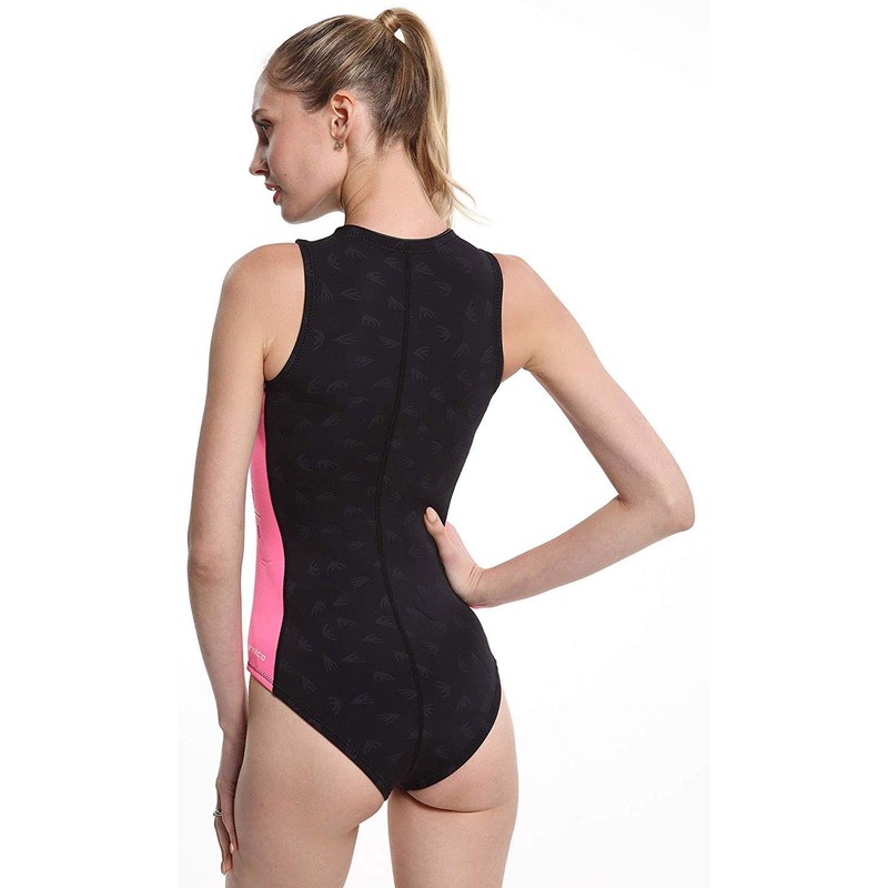 Cressi Termico Ultraspan, Costume Monopezzo Neoprene 2mm Donna, Nero/Rosa, M/3