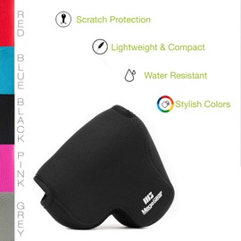 MegaGear MG048 Ultra Light Neoprene Camera Case Bag with Carabiner for Nikon Camera P600, Nikon COOLPIX P610