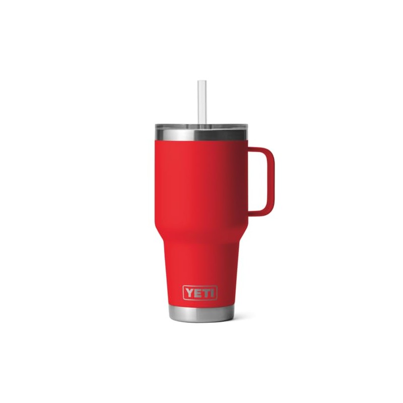 YETI Rambler Straw Cup, Rescue Red, 35 oz (1035 ml)