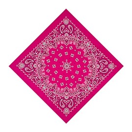 HankieWorld Unisex Bandanas Single Pack Super Soft Cotton 22 inch Cowboy Large Handkerchief with Nice Package(Hot Pink)
