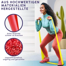 LISTHEN Elastic Bands for Posture Gymnastics and Shoulder and Ankle Rehabilitation, Therapeutic Band for Physiotherapy and Fitness, Thera Band for Fitness Training (Complete Set)