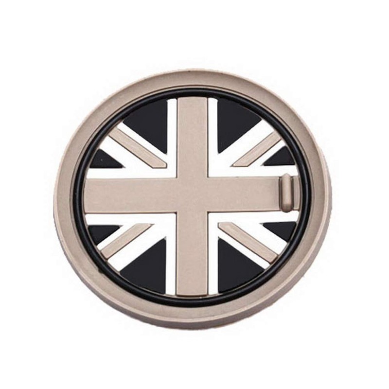 iJDMTOY Black/Grey 73mm Union Jack UK Flag Style Silicone Insert