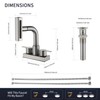 Bathroom Sink Faucet with Pull Down Sprayer 3 Holes, Brushed