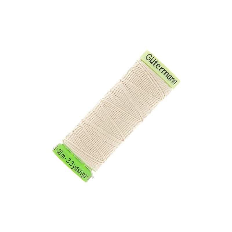 Gütermann recycled polyester sewing thread - Cream (n°802) x100m
