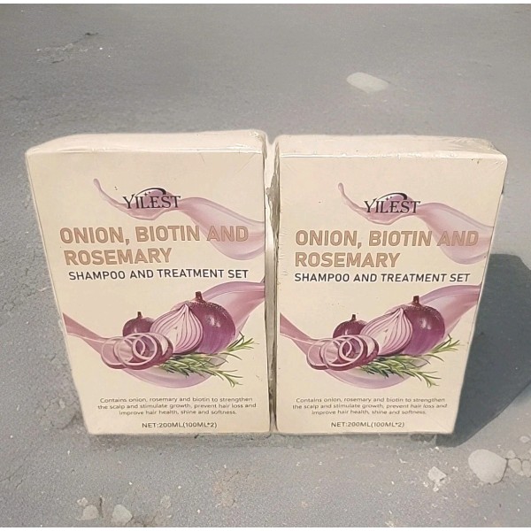 Maani Essence Onion Biotin and Rosemary Shampoo & Treatment Set.