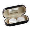 Ron's Optical Hard Black Contact Lens Travel Case with Interior