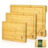 Cutting Boards for Kitchen - Bamboo Cutting Board Set of