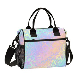 Lunch Tote Bags for Men lunch Box Lunch Cooler Bag Large Work Rainbow Leopard Rose Gold Cheetah Leakproof Office Picnic Travel Lunch Bag M