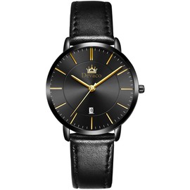 Women's Watch, Blue, Stylish, Wristwatch, Waterproof, Ultra Thin, Women's, Leather Belt, Brand, Leather, Analog, Small, Simple Dial, Easy to See Fashion, Thin, Lightweight, High School Student Watch