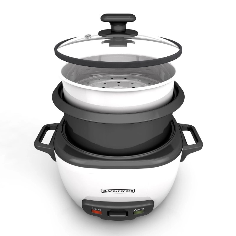 BLACK+DECKER BLACK DECKER 16 Cup Rice Cooker with Steaming Basket