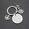 KUIYAI TV Show Inspired Gifts Scottish Thistle Dragonfly Charm Keyring