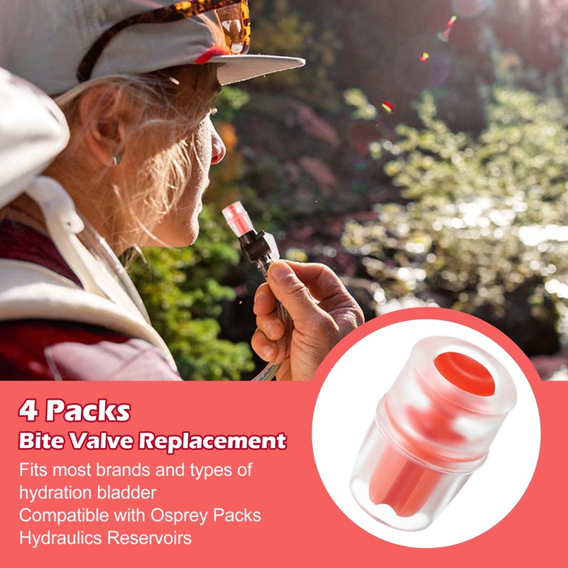 Enhon 4 Pack Bite Valve Replacement Sheath for Water Bladder,