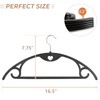 Plastic Hangers - Black Clothes Hanger No Shoulder Bumps &