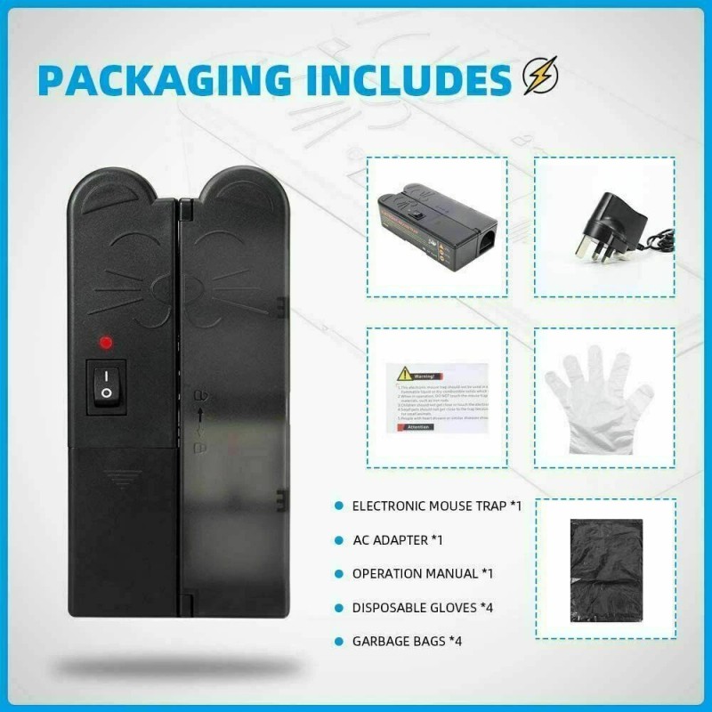 Phomemo Mouse Trap Control Electronic Rat Trap 7000 High Voltage