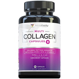 Multi Collagen Peptides Powder for Women - Hydrolyzed Chocolate Collagen Powder for Women with Types I II III V & X Vitamin C & Hyaluronic Acid for Hair Skin and Nails (Chocolate) - 25 Servings