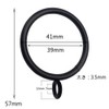 【C.M.】 Slide Ring Curtain Ring 38mm Inner Diameter Black Suitable
