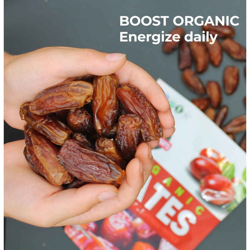 Perfect Delights Organic Dates, Vegan, Sun-Dried Pitted Dates, Healthy Fruit