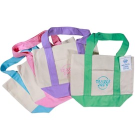 Set of Four Trader Joe's Mini Canvas Totes Bags