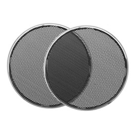 A ABSOPRO Car Audio Speaker Grill Cover Mesh Woofer Guard Silver 4.13 Inches Pack of 2