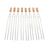 8 Pcs Stainless Steel Barbecue Fork Roasting Stick with Temperature