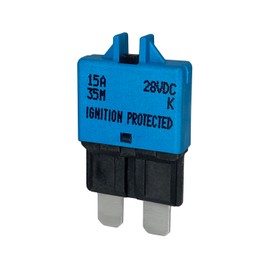 Manual Reset ATC/ATO 15 Amp Circuit Breaker Fuse for Automotive Marine Boat Car Truck RV Audio Battery Protection | Low Profile (15A, 3 Pack)