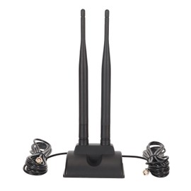 Dual WiFi Antenna 2.4GHz 5GHz 5.8GHz 6DBI High Gain Adjustable Angle Magnetic Base RP SMA Male Antenna for Router