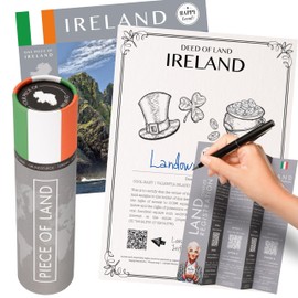 Irish Gifts for Men and Women - Real Piece of Ireland- Unusual Ireland Gifts - Blank Certificate to Write in The Name of Your Choice - Gifts of Ireland - Irish Christmas Gift