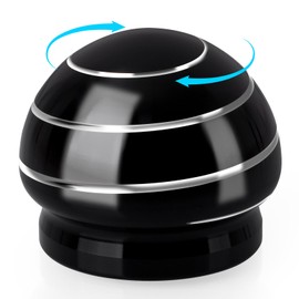 Metal Fidget Toys for Adults - Hypnotic Desk Toy, Kinetic Fidget Spinner Ball for Anxiety, ADHD, Stress Relief - Premium Office Fidgets Spinner Desk Toy Gift for Men Women Teens (Black, 39mm)