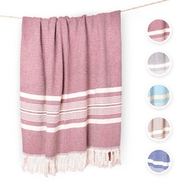 Our m2 Luxury Turkish Beach Towel Premium Turkish Cotton Towels Sand-Free Quick Dry Bath Towels 72 x 39 Beach Towels Light Beach Blanket Multipurpose Pareo Picnic Yoga Towel X Large (Burgundy)
