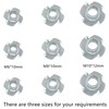 40 PCS Four Pronged T-Nuts, Galvanized Furniture Nuts for Woodworking
