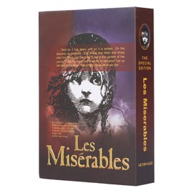 Book Safe with 2 Keys, 22 x 15 x 4.5 cm Les Miserables Real Pages Book Safe Hidden Lockable Book Safe Storage Box for Money Documents Cash Jewellery