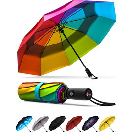 Repel Umbrella Windproof Travel Umbrellas for Rain - Easy Auto Open Close, Durable & Compact Umbrella, Strong Fiberglass Frame, Waterproof Canopy - Backpack, Purse, Portable Umbrella for Travel