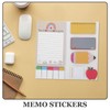 Operitacx 1 Set 6pcs Cute Sticky Notes Cartoon Sticky Memo