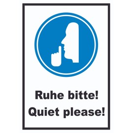 HB-Druck Ruhe Bitte Quiet Please Sign A6 (105 x 148 mm)