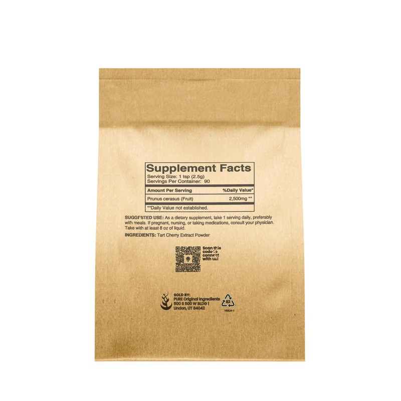 Pure Original Ingredients Tart Cherry Extract (8oz), Non-GMO, Herbal Supplement