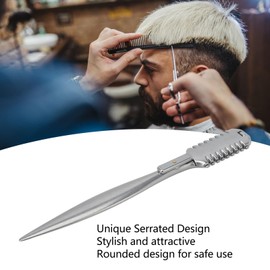 Double Sided Hair Cutting Razor Comb, Hair Thinning Comb, Double Sided Manual Metal Hair Cutting Comb for Hairdressing Salon