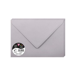 Clairefontaine 5532C Pack of 20 Envelopes Pollen Format C5 16.2 x 22.9 cm, 120 g, Lined, Ideal for Invitations and Correspondence, Premium Smooth Paper, Koala Grey, 1 Pack