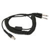 Mini XLR 5 Pin Plug to GA Dual Plugs Headset