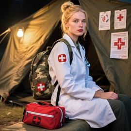 Red Cross Patch Tactical Embroidered Patches Red Cross Morale Badge for Backpacks, Jackets, Uniforms 4pcs Hook and Loop Backed