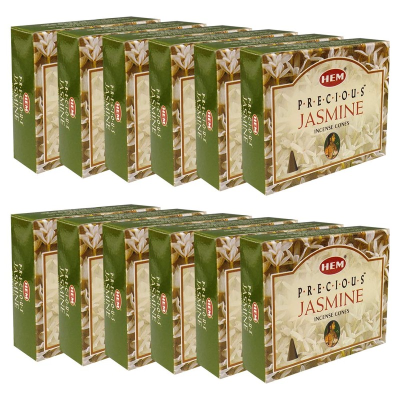 Precious Jasmine Incense Cones And Cone Incense Burner Bundle Insence