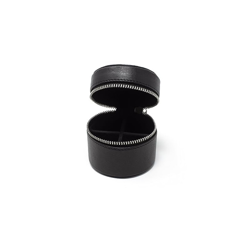 Men's 100% Leather Cufflink Storage Box (Black)