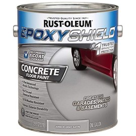 RUST-OLEUM 225359 Epoxy Shield Gray Base Single Part 1-Gallon Armor Concrete Floor Acrylic Paint, 1 gal,, 128 Fl Oz (Pack of 1)
