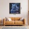 White Tiger Puzzles for Adults 1000 Pieces, Glowing Blue Forest